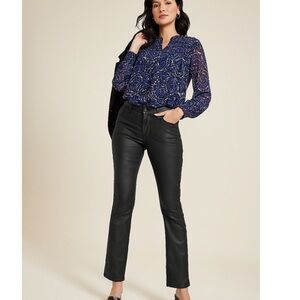 Silver black coated jeans